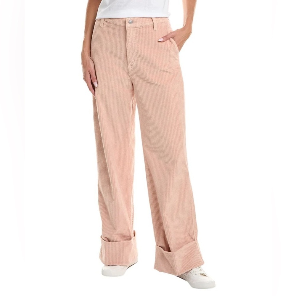 SALE!!! NWT 7 for all Mankind Corduroy Easy Trouser pink Sz 31  wide leg cuff